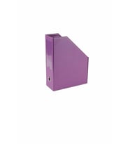 Magazinlik Deri Masa Üstü A4 Organizer File Holder Rainbow Vegan 9x23x30 cm (Lila)