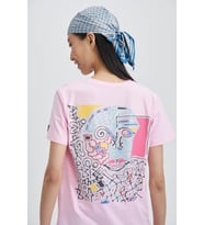 Beginning Composition Kadın Baskı Taş T-Shirt (Pembe)