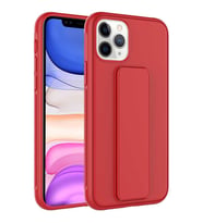 Apple iPhone 11 Pro Kılıf Zore Qstand Katlanabilir Standlı Kılıf (Kırmızı)