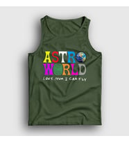 Presmono Unisex Sarı Astroworld V3 Travis Scott Atlet 44353tt (Haki)