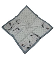 Mısırlı Eşarpları Silky Cocoon Eşarp (Beyaz-Mor)