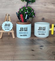 Jeoloji Mühendisi Hediye Sepeti Kupa Bardak T Kulplu, Kalemlik ve Anahtarlık Mühendisler Günü Hediyesi (Model 5)