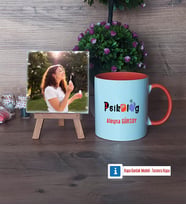 Psikolog Fotoğraflı Dekoratif Taş, Kupa Bardak Beyaz Hediye (Model 13)
