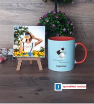 Geometri Öğretmeni Fotoğraflı Dekoratif Taş, Kupa Bardak Beyaz Hediye (Model 13)