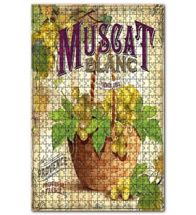 Cakapuzzle Muscat Beyaz Üzümleri Afişi Görseli Puzzle Yapboz MDF (Ahşap) (1000 Parça)