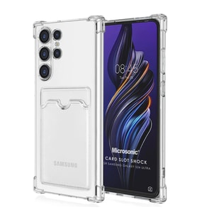 Microsonic Samsung Galaxy S24 Ultra Card Slot Shock Kılıf Füme (Çok Renkli)