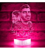 Kişiye Özel Babaya En Güzel Hediye, Fotoğraflı Lamba (Pembe)