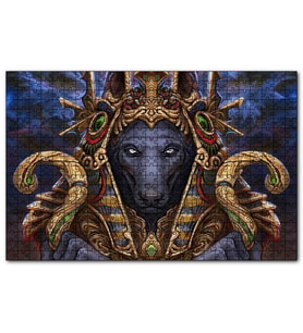 Cakapuzzle Kurt Firavun Dijital Çizim  Puzzle Yapboz MDF (Ahşap) (1000 Parça)