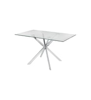 Zalika Metal Yemek Masası (Gümüş)