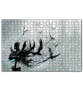 Cakapuzzle  İskeletten Ayrılan Kuşları  Puzzle Yapboz MDF (Ahşap) (500 Parça)