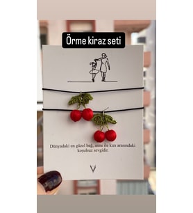 Anne Kız Bilekliği Seti- Hediye Paketli (03)