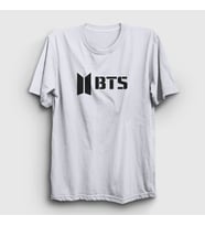 Presmono Unisex Sarı Logo Bts T-Shirt 22186tt (Beyaz)
