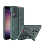 Galaxy S23 Kılıf Standlı El Tutacaklı Zore Band Kılıf (Koyu Yeşil)