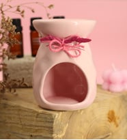 Buhurdanlık & Buhurdanlık Kokusu & 3 Adet Tealigt Mum Hediye Seti (Pembe)