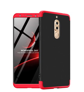 Microsonic Huawei Mate 10 Lite Kılıf Double Dip 360 Protective (Kırmızı)