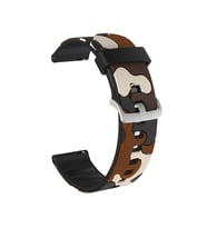 BİPOWER Samsung Watch 20mm KRD-24 Kamuflaj Kordon (Kahverengi)