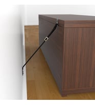 Tv sabitleme / Deprem Güvenliği Kayışı-Metal başlıklı (Siyah)