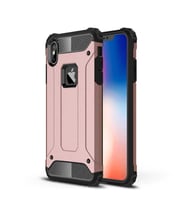 iPhone XS Max 6.5 Kılıf Crash Zırh Silikon Kılıf (Rose)