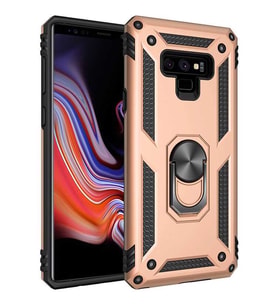 Galaxy Note 9 Kılıf Yüzüklü Standlı Manyetikli Armor Zırh (Gold)