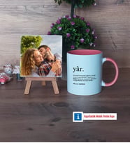 Sevgiliye Hediye Fotoğraflı Dekoratif Taş, Kupa Bardak Beyaz Hediye (Model 6)
