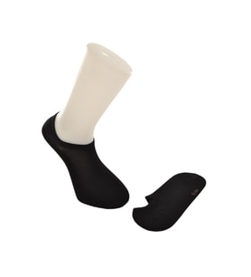 Dündar Erkek Plus Dikişsiz Kokulu Bambu Sneaker Görünmez Çorap  (Siyah)