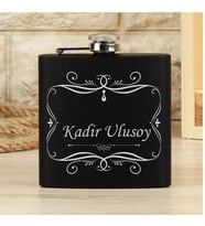 Kişiye Özel Cep Matarası (Siyah)