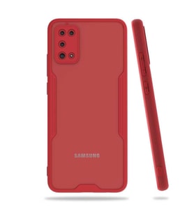 Galaxy A02S Kılıf Zore Parfe Kenarları Pastel Renk Silikon Kılıf (Kırmızı)