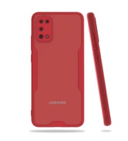 Galaxy A02S Kılıf Zore Parfe Kenarları Pastel Renk Silikon Kılıf (Kırmızı)