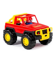 Polesie Oyuncak Safari Jeep 36643, Çocuklar İçin Figürlü Oyuncak Jeep (Kırmızı)