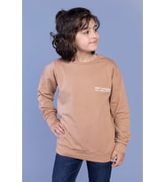 Toontoy Erkek Çocuk Baskılı Sweatshirt (Kahverengi)