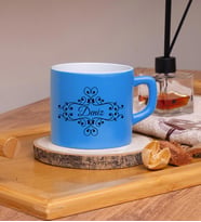 Kişiye Özel Tasarımlı Renkli Nescafe Fincanları 220 ML & Model No: SC-985 (Mavi)