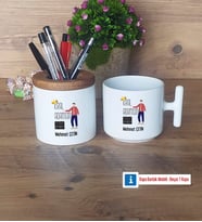 Babalar Günü Hediyesi Kalemlik, Kupa Bardak T Kişiye Özel Hediye Babaya Doğum Günü Hediyesi (Model 1)