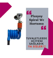 Plasyay Spiral Yıkama Sulama Hortum Seti 110 Cm (Mavi)