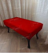 Ayak Ucu Kapı Önü Antre Düz Bench Puf Orta Sehpa Siyah Ayak (100*45) (Kırmızı)