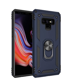 Microsonic Samsung Galaxy Note 9 Kılıf Military Ring Holder (Lacivert)