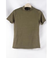 ALEXANDERGARDI DİK YAKA T-SHİRT (B20-35912) (Yeşil)