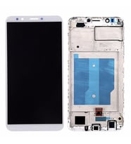 Huawei Y7 2018 Lcd Ekran Dokunmatik Çerçeveli A+++Süper Kalite (Beyaz)