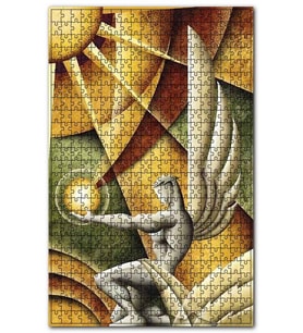 Cakapuzzle Sürrealist Şekiller ve Kanatlı Melek Puzzle Yapboz MDF (Ahşap) (1000 Parça)