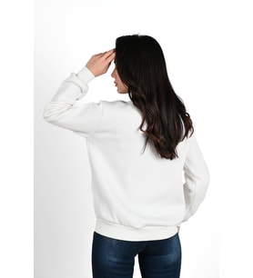 Kadın Baskılı Sweatshirt 1636-24 (Beyaz)