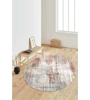 Dijital Baskılı Kaymaz Taban Yıkanabilir Yuvarlak Salon Halısı Koridor Halısı Paspas NDY-HY-1284 (Çok Renkli)