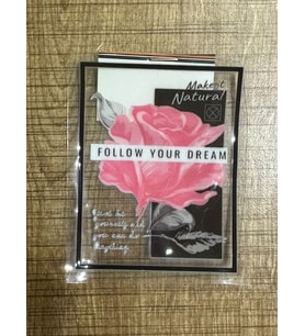 10X8 CM ŞEFFAF ÇANTA GİYİM ARMA YAMA DİKİŞ HOBİ AKSESUARI (Pembe)