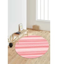 Dijital Baskılı Kaymaz Taban Yıkanabilir Yuvarlak Salon Halısı Koridor Halısı Paspas NDY-HT-1003 (Pudra-Krem)