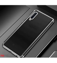 P Smart Pro 2019 Köşeleri Renkli Şeffaf Kamera Korumalı Kılıf (Gri)