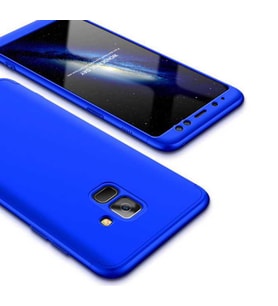 Galaxy A8 Plus 2018 Kılıf Zore Ays Full Koruma Kılıf (Mavi)