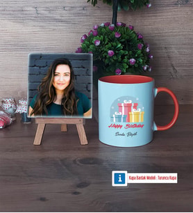 Doğum Günü Hediyesi Fotoğraflı Dekoratif Taş, Kupa Bardak Beyaz Hediye (Model 13)