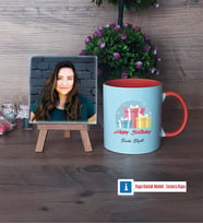 Doğum Günü Hediyesi Fotoğraflı Dekoratif Taş, Kupa Bardak Beyaz Hediye (Model 13)