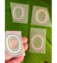 5X4 CM 4 ADET ÜTÜ İLE YAPIŞAN O HARFİ TRANSFER BASKI ARMA (Gri)