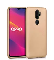 Microsonic Matte Silicone Oppo A9 2020 Kılıf (Gold)