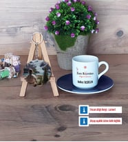 Fen Bilimleri Öğretmeni Türk Kahvesi Fincanı Ahşap Altlıklı ve Fotoğraflı Ahşap Anahtarlık Hediye (Model 4)