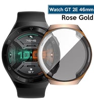 Ally Huawei Watch GT2E 46mm 360 Koruma Ultra Ince Silikon Kilif (Rose Gold Altın)